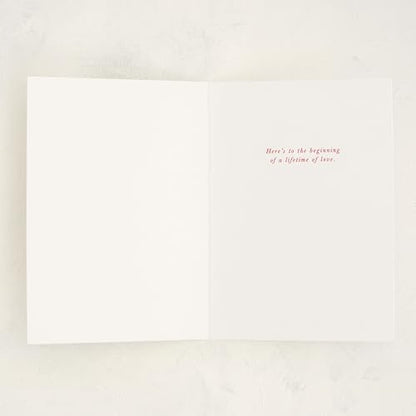 Minted | Wedding & Bridal Shower Card, 5x7 w/Envelope | Cheers to Love - color: Cheers to Love