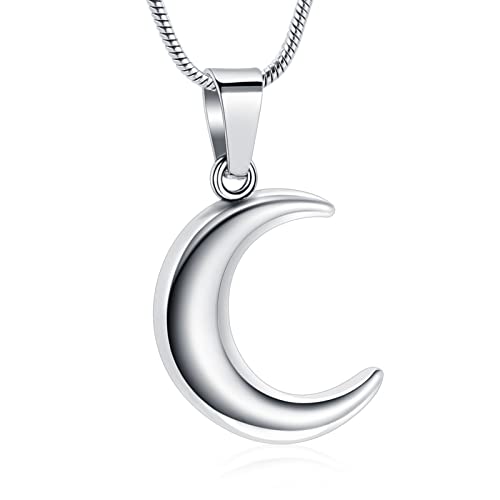 memorial jewelry Small Star Charm Cremation Urn Pendant Ashes Memorial Necklace for Woman Free Filling Kits Include - color: Silver