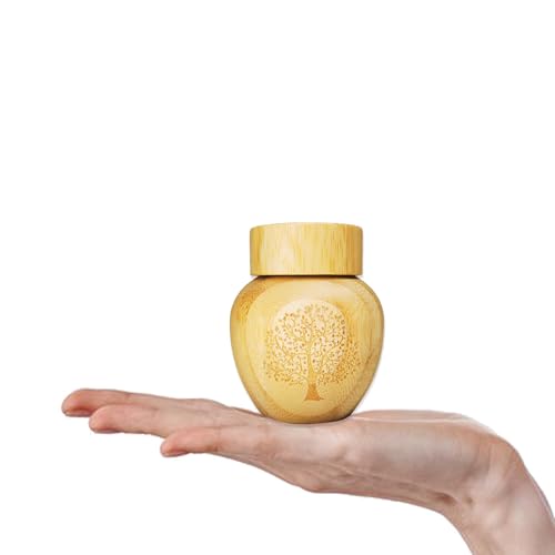 Mini Scattering Urns for Human Ashes Adult, Tree of Life Pattern Engraved Biodegradable Bamboo Urns, 2.1''x2.6'' Scattering Tubes (Set of 1) - size: Mini,2.1''x2.5'',1 Pcs