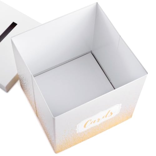 Hallmark 10" Wedding Card Box (Pearl and Gold Dots) - color: Pearl, Gold
