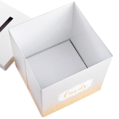 Hallmark 10" Wedding Card Box (Pearl and Gold Dots) - color: Pearl, Gold