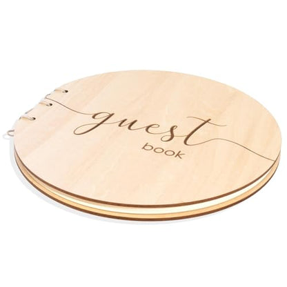 Mikito Elegant Wedding Guest Book – Ideal Baby Shower Guest Book, Memorable for Birthdays & Graduations – Classic Guestbook for Wedding Celebrations - Polaroid Guest Book - style: Classic Guestbook