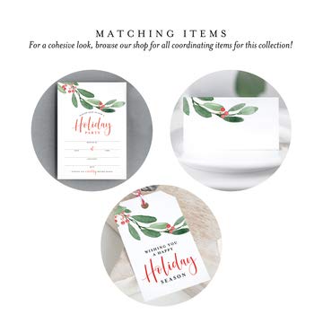 Bliss Collections Holiday Party Invitations with Envelopes, 25 Holiday Season 5x7 Fill-In Invites with 25 Envelopes for Winter Celebrations, Christmas, Hanukkah, Kwanzaa or New Year’s Parties - style: Holiday Season