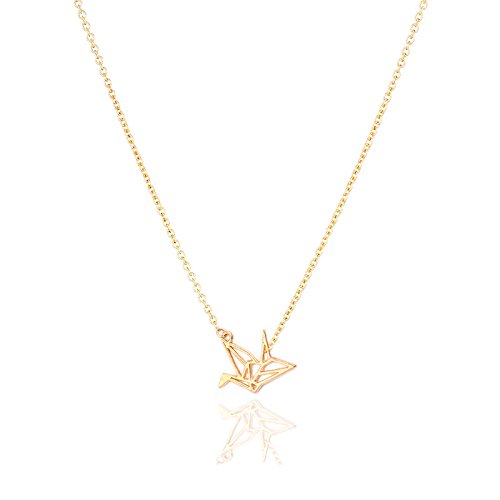 Baydurcan Friendship Anchor Butterfly Good Luck Elephant Necklace for Women - style: Papercrane