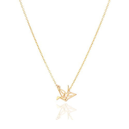 Baydurcan Friendship Anchor Butterfly Good Luck Elephant Necklace for Women - style: Papercrane