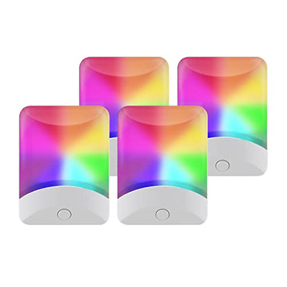 GE Plug in Color Changing Night Light with Dusk to Dawn Sensor, 4 Pack - size: 4 Pack
