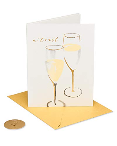 Papyrus Wedding Card for Couple (Champagne Toast) - color: Champagne Toast