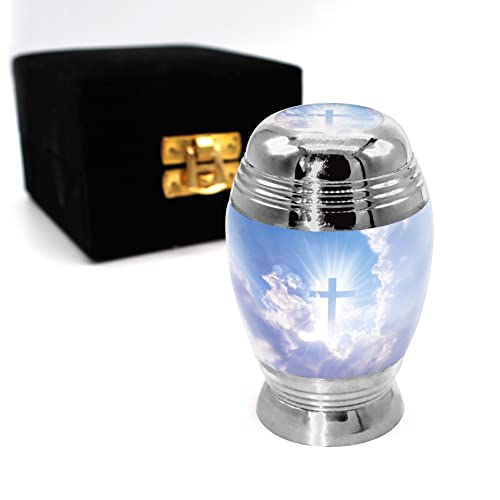 Heavenly Cross Cremation Urns for Human Ashes Adult Male & Female Urns - color: Heavenly Cross, size: Small