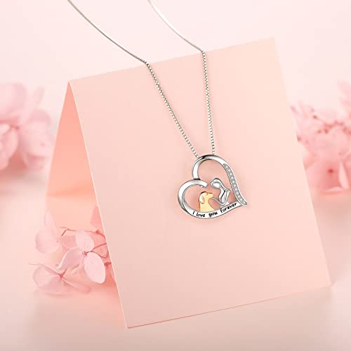 Sterling Silver Cat Necklace Jewelry Memorial Gifts for Cat Lovers | Cat Pendant Necklace ，Cute Dainty Animal Remembrance Jewelry Birthday Gifts for Cat Mom Her Women - style: women and dog necklace 2