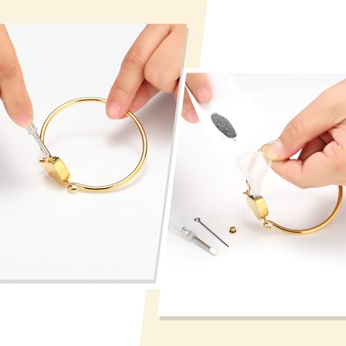 Oinsi Heart Urn Bracelet for Ashes, Cremation Jewelry Leather Bracelets for Men Women, Memorial Jewelry With Filling Kits - color: Gold