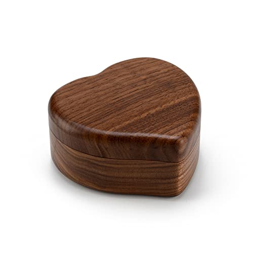 MusicBoxAttic 18 Note Heart Shaped Solid Walnut Musical Keepsake - Many Songs to Choose - Nutcracker Suite - size: 276. Nutcracker Suite