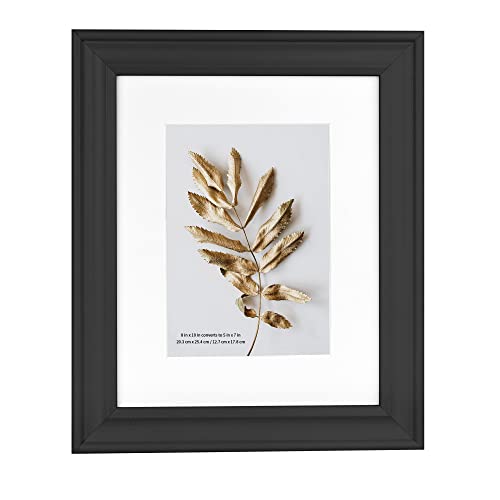 8x10 Picture Frames Black, Display Picture 5x7 with Mat, Wooden Photo Frame for Table Top and Wall Mounting, 2 Pack - color: Black, size: 8x10-2P