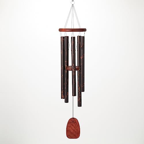 Woodstock Wind Chimes for Outside, Outdoor Decor, Garden and Patio Decor Chime, Large (34'') Gold Vein Wind Chime (DEGVL) - size: Length 34''