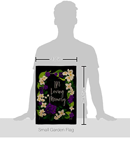 In Our Heart Burlap Garden Flag - Set Wall Holder Expression Sympathy Remembrance Memorial Bereavement Love Support Emotion Postive - House Banner Small Yard Gift Double-Sided Made USA 13 X 18.5