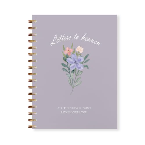 Letters to Heaven Memorial Journal Gift 5.5x8.3in(Purple) - color: Purple