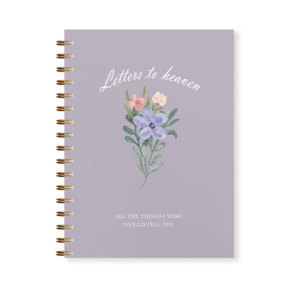 Letters to Heaven Memorial Journal Gift 5.5x8.3in(Purple) - color: Purple