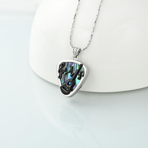 Imrsanl Guitar Pick Cremation Urn Necklace for Ashes - color: Pick Customize