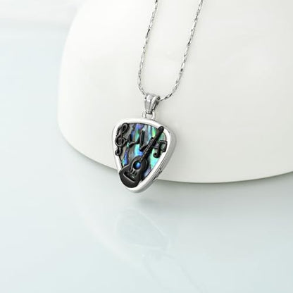 Imrsanl Guitar Pick Cremation Urn Necklace for Ashes - color: Pick Customize