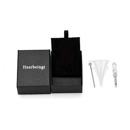 Hearbeingt Teardrop Urn Keychain for Ashes Tree of Life Cremation Jewelry - color: A-black