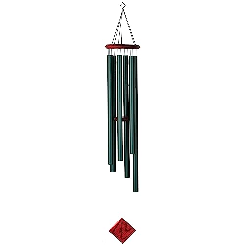 Woodstock Chimes Neptune Wind Chime for Outside 54" Large Evergreen, Deep Tone Sound for Outdoor Garden, Patio, Porch Decor, Encore Collection DCE54 - color: Evergreen