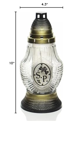 Polish Grave Candle – Traditional Memorial Light – Znicz Poland ST8 (2, Gold) - color: Gold