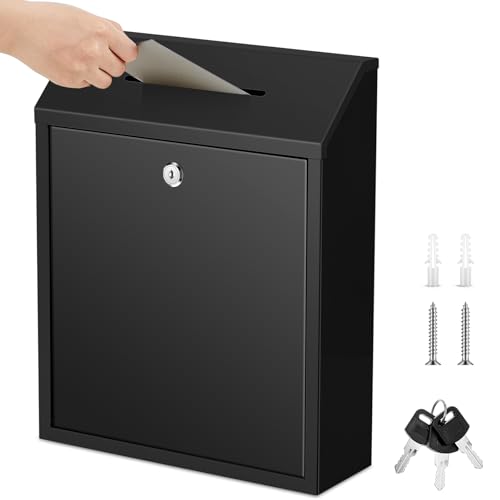 Yaocom Metal Money Box,Black,15 x 12 x 4 Inch,No Lid - color: Black, size: 15 x 12 x 4 Inch, style: No Lid