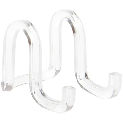 Plymor Clear Acrylic Ribbon-Style Display Easel, 1.875" H x 1.75" W x 2.625" D - size: 1.875" x 1.75" x 2.625"