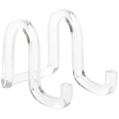 Plymor Clear Acrylic Ribbon-Style Display Easel, 1.875" H x 1.75" W x 2.625" D - size: 1.875" x 1.75" x 2.625"