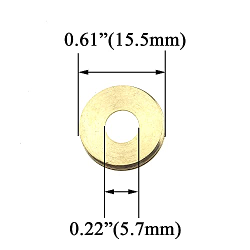 Hahiyo 18mm Diameter Mirror Screws Brushed Copper Material Solid Easy Install Brass Washer Decorative Caps Fasteners Nails Bronze 8 Pairs for Bathroom Mirrors Panels Kitchen Ceiling Arts Crafts - size: 18mm-8sets-Bronze