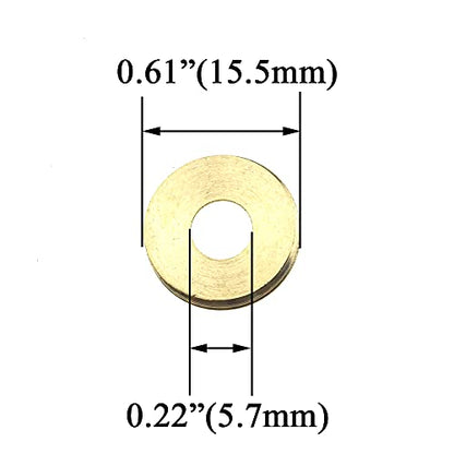 Hahiyo 18mm Diameter Mirror Screws Brushed Copper Material Solid Easy Install Brass Washer Decorative Caps Fasteners Nails Bronze 8 Pairs for Bathroom Mirrors Panels Kitchen Ceiling Arts Crafts - size: 18mm-8sets-Bronze