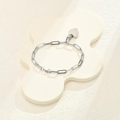 Heart Urn Bracelet for Ashes for Women Men Cremation Jewelry - color: Silver