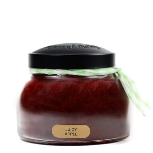 A Cheerful Giver - Juicy Apple Mama Scented Glass Jar Candle (22oz) with Lid & True to Life Fragrance Made in USA - size: 22oz