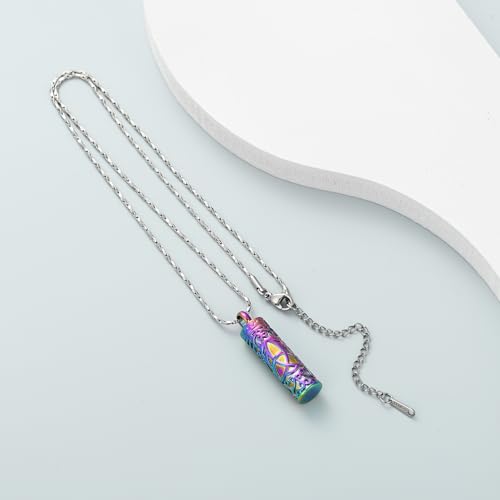 Imrsanl Celtic Knot Cremation Jewelry Cylinder Urn Necklace | For Ashes, Memorial Pendant, Human Pet Ashes Holder Keepsake, For Women Men - color: Customize