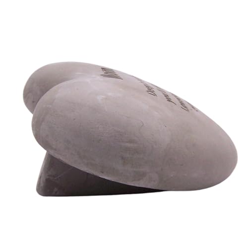 Wowser Mom Heart Shaped Memorial Stone, Sympathy Gift, Remembrance Garden Accent, 6 Inches
