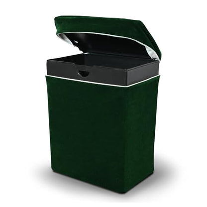 Velvet Urn Bag with TSA Approved Cremation Container | Holds Cremated Ashes of Human Adult | For Use in a Niche or Ground Burial | Fits the Crowne Burial Urn Vault (Green) - color: Green