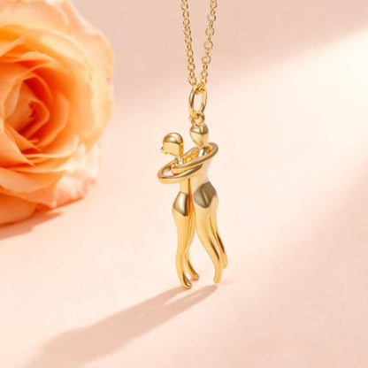 FLYOW S925 Sterling Silver Best Friend Couple Pendant Friendship Sun Moon Lotus Yin Yang Matching Bff Necklace for Women Jewelry - style: Entire gold