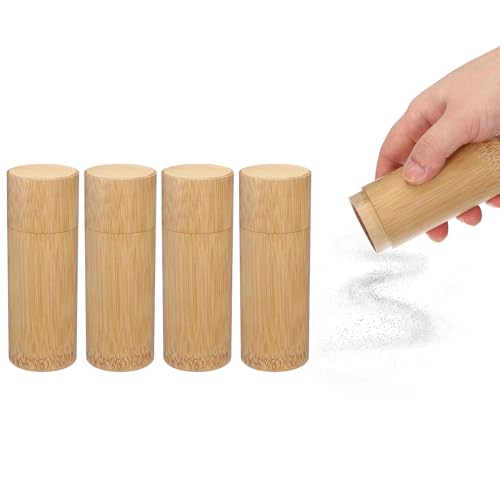 uxcell 4pcs Bamboo Scattering Urn, 5.1" x 2" Small Cremation Tube with Lid Mini Keepsake Brown for Male Female Pet Dog Brown - size: 5.1" x 2"