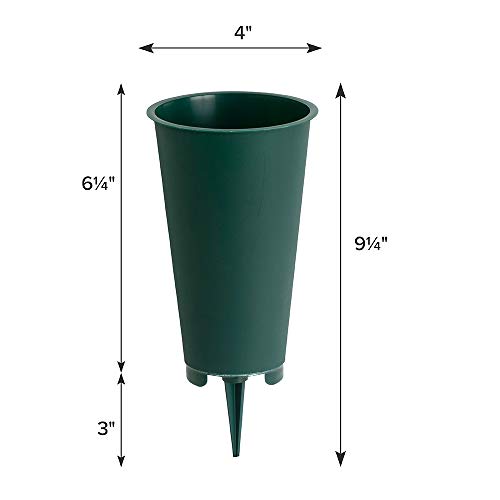 Round Cemetery Vase - size: Small