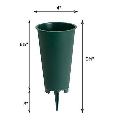 Round Cemetery Vase - size: Small