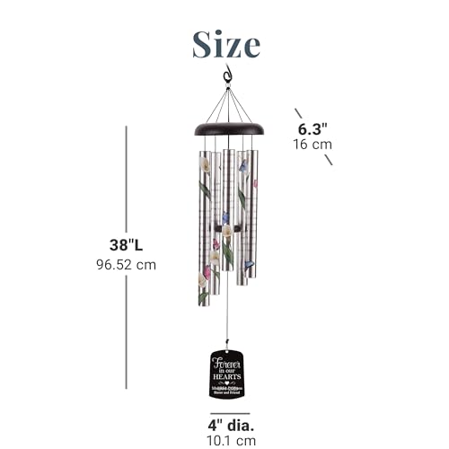 Let's Make Memories Personalized Memorial Sonnet Wind Chime - 38" H - Sympathy - Condolences - style: Forever in Our Hearts