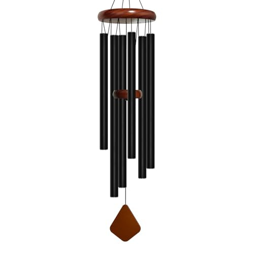 Bursvik 42" Deep Tone Wind Chimes - 6 Metal Tubes Rhombus Garden Patio Gift | Bursvik windchimes soothing melody; Extra-large yard decor; Unique shape; Durable aluminum; Gift neighbors friends family - size: 42 inch