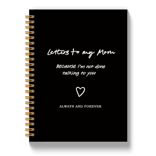 Mom Memorial Gifts Notebook Journal 5.5x8.3, Letters to My Mom Hardcover Notebook for Note Taking, Loss of Mother Sympathy Gifts, Bereavement Gift Journals for Writing - color: Letters Mom1