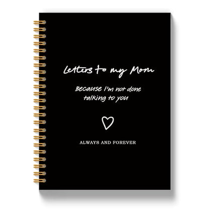 Mom Memorial Gifts Notebook Journal 5.5x8.3, Letters to My Mom Hardcover Notebook for Note Taking, Loss of Mother Sympathy Gifts, Bereavement Gift Journals for Writing - color: Letters Mom1