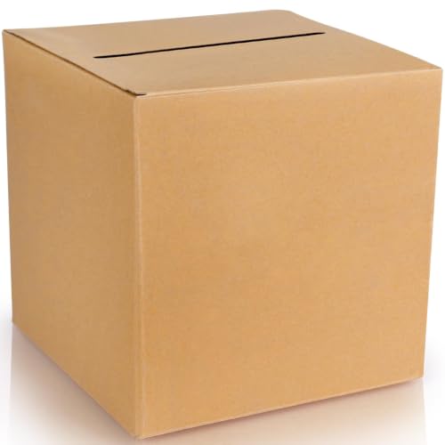 Kraft Card Box Wedding Favors Gift Card Boxes Post Box Cardboard Receiving Money Box Holder for Wedding Reception, Baby Showers, Anniversary, Birthday Party, Retirement, Graduation Envelope Holder - style: Kraft