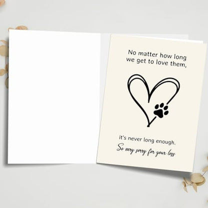 fancu Pet Sympathy Card for Dogs | Dog Sympathy Card, Pet Sympathy Card for Loss of Dogs, Pet Loss Gift, Dog Loss Card, 5 X 7 Inches Envelope Sticker - color: ZC-021