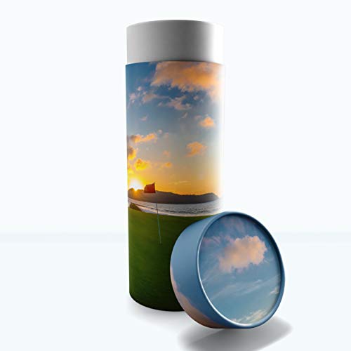19th Hole Golf Scattering Tubes for Human Ashes TSA Approved Scattering Urn and Eco-Friendly Biodegradable Urns for Human Ashes & Biodegradable Urn for Burial at Sea - color: 19th Hole, size: Large 12"x5"