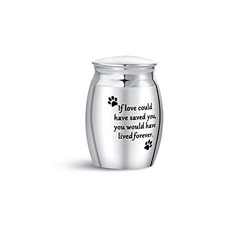 Puppy Kitty Dog Small Urn for Ashes Pets Cremation Keepsake Jewelry If Love Could Have Saved You - size: If love could have saved you…