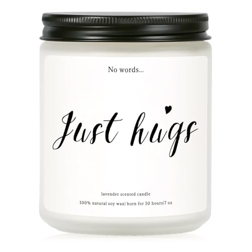 Sympathy Gifts for Loss of Loved One, Lavender Memorial Candle | 7 oz natural soy wax, cotton wick, and up to 50 hours of steady glow for grief, miscarriage, thinking of you, or recovery.