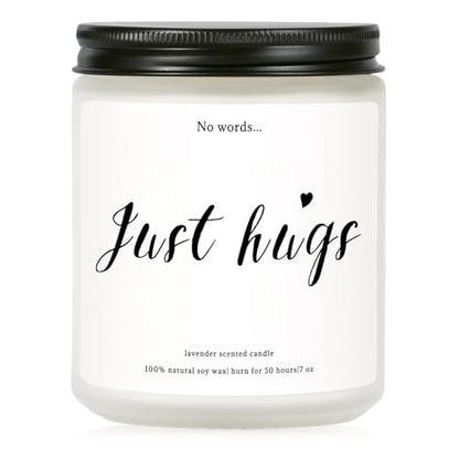 Sympathy Gifts for Loss of Loved One, Lavender Memorial Candle | 7 oz natural soy wax, cotton wick, and up to 50 hours of steady glow for grief, miscarriage, thinking of you, or recovery.