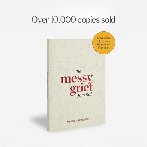 The Messy Grief Journal – Guided Grief Journal for Loss, Healing & Remembrance | Hardcover Bereavement Journal with Writing Prompts for Grief | ... Loss of Loved One | Condolences Gift for Loss - color: Gray